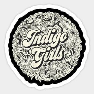 Vintage Circle - Indigo Girls Sticker